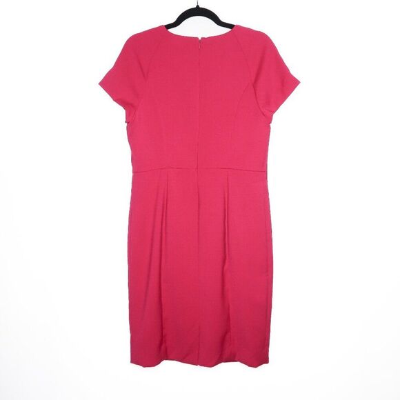 The Limited Womens Midi Dress 10 Pink Fuchsia Classic Sheath‎ Barbie Office - Picture 2 of 5